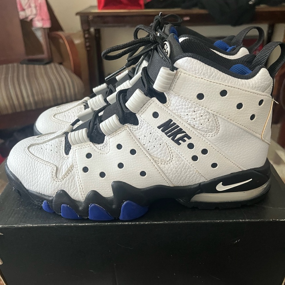 Nike White and Black High-Top Sneakers